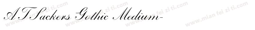ATSackersGothic Medium字体转换